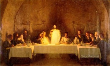 宗教的 Painting - 最後の晩餐の人物パスカル・ダグナン・ブーベレ宗教的キリスト教徒